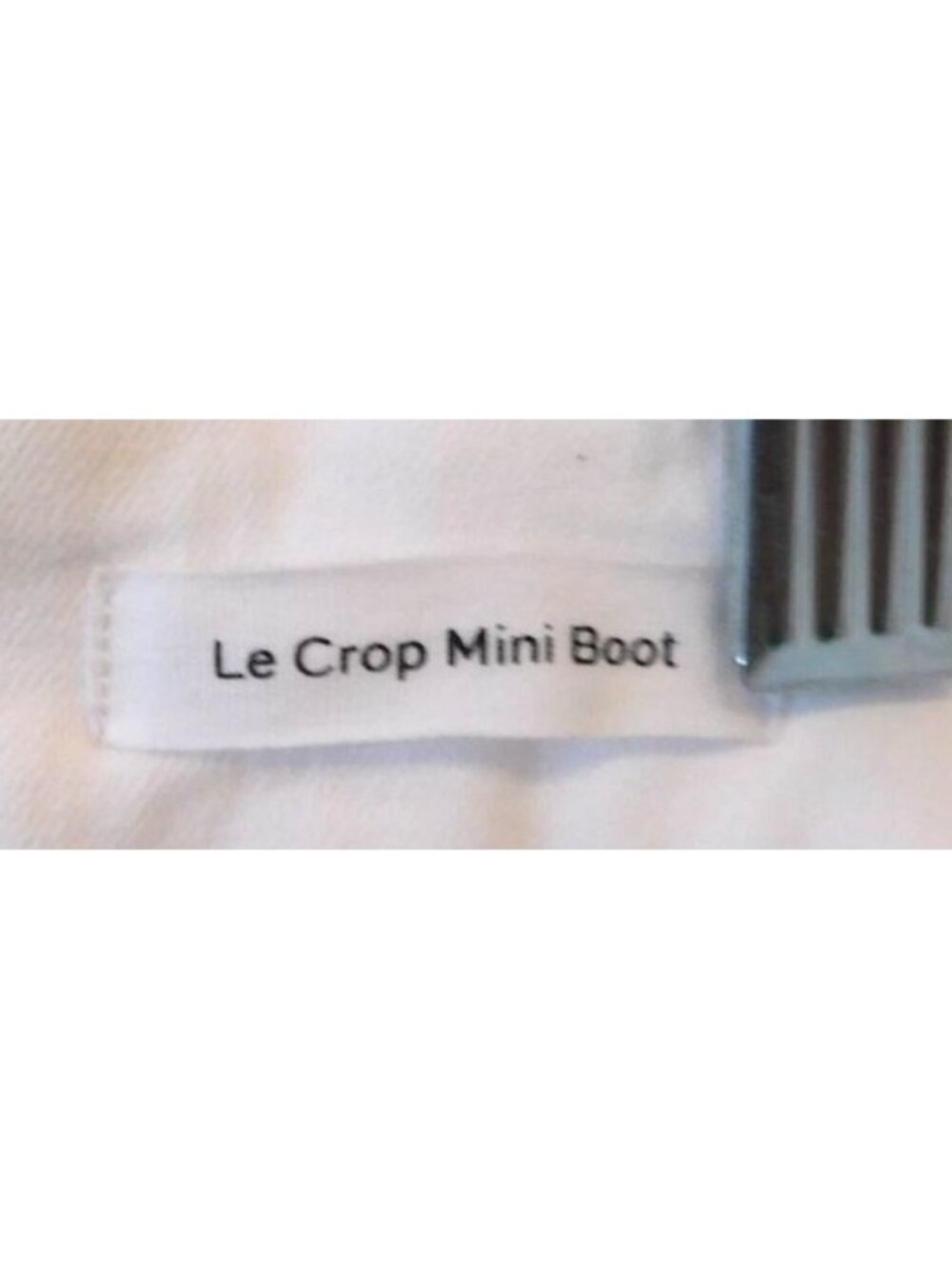 FRAME Le Crop Mini Boot White Jeans Sz 26 Cropped Flare Denim Quiet Luxury - Picture 3 of 4